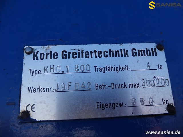 Korte Korte KHG 1.800/Holzgreifer/Greifer