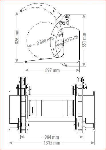 GREIFTECHNIK EUROTRAC - HOLZGREIFER / POLTERZANGE MIT ZWEI ARMEN (W12) Holzgreiftechnik Forsttechnik Forstgerät Forstwirtschaft Landschaftsbau Gartenbau Radlader Hoflader Stalllader Anbaugerät