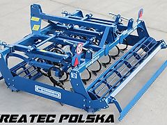 Rolmako Saatbettkombination kompakt U 684 mit Zinken SX, gehängte Version, Breiten von 2,5 m bis 4,5 m