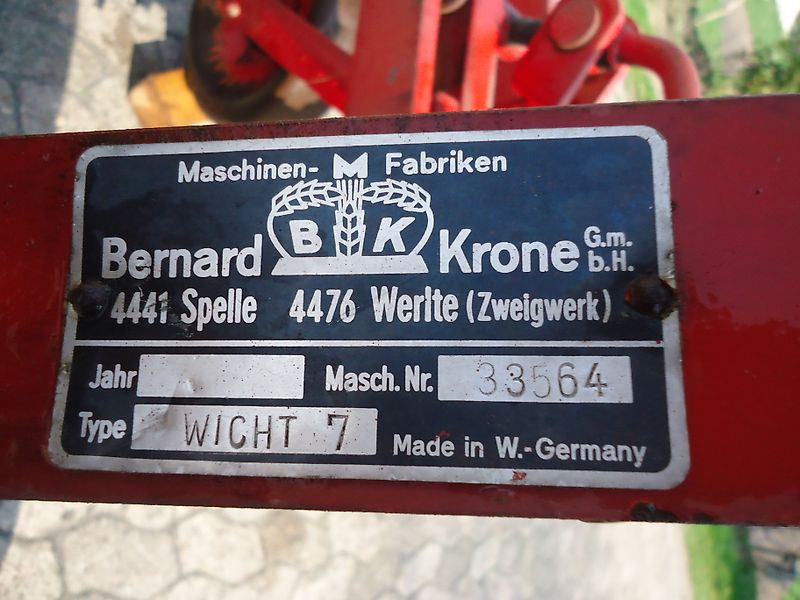 Krone Wicht 7Scharig Beetpflug Schälpflug Schöffelpflug