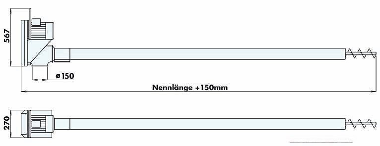 Himel Förderschnecke Ø102mm l=3,5m komplett