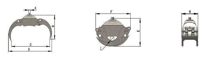 Holzgreifer Forstgreifer HWG1000.30 Greifer 2,5-4t Klasse Häner
