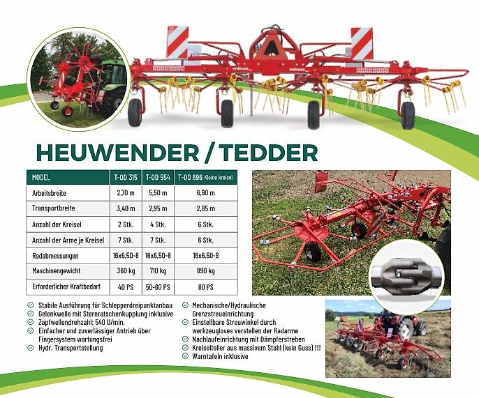 Minos Agri Kreiselheuer/wender T-OD 554 **NEU**